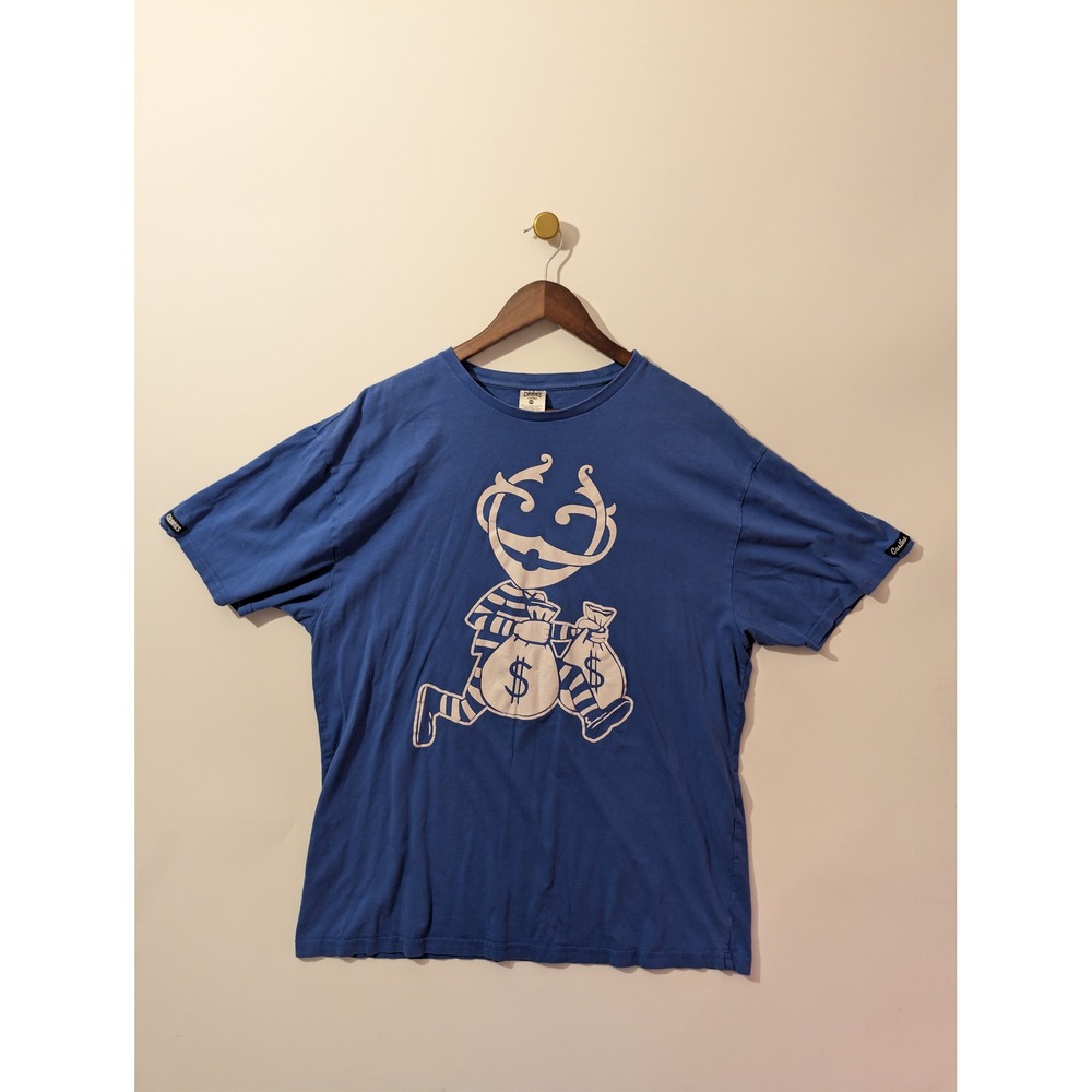 Crooks and Castles Graphic Tee Mens XXL Blue Money Bag Streetwear